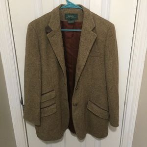 Lauren Ralph Lauren Wool Silk Coat Medium Brown